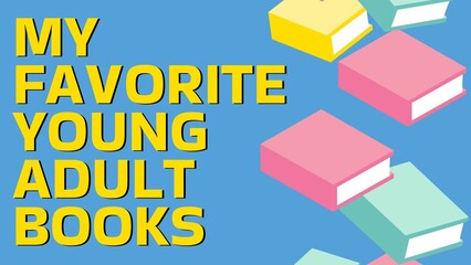Obraz premium Celebrate top YA reads, vibrant book stack