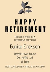Celebrate a milestone, elegant retirement invite