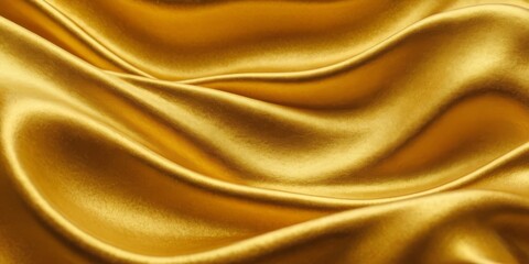 Abstract 3D Background with flowing liquid gold texture. Seamless golden texture.