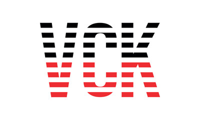 VCK three initial letter iconic line negative space minimal logo design vector template. monogram, abstract, wordmark, business, typography, minimalist, brand, company, flat, modern, unique, simple