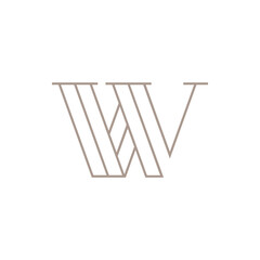 Monogram W design vector logo. Monogram initial letter mark W logo design. Monogram design vector logo. Monogram initial letter mark W logo design. Simple W monogram. Monogram W design logo