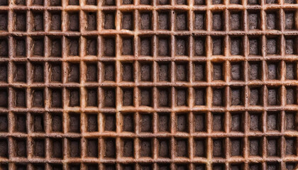 Seamless chocolate waffle texture background