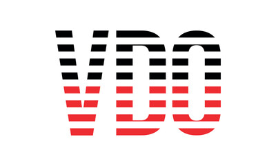 VDO three initial letter iconic line negative space minimal logo design vector template. monogram, abstract, wordmark, business, typography, minimalist, brand, company, flat, modern, unique, simple