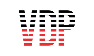 VDP three initial letter iconic line negative space minimal logo design vector template. monogram, abstract, wordmark, business, typography, minimalist, brand, company, flat, modern, unique, simple