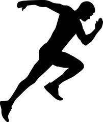 Man Running Silhouette