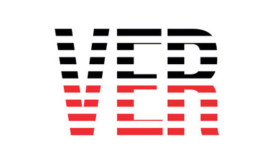 VER three initial letter iconic line negative space minimal logo design vector template. monogram, abstract, wordmark, business, typography, minimalist, brand, company, flat, modern, unique, simple