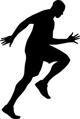 Man Running Silhouette