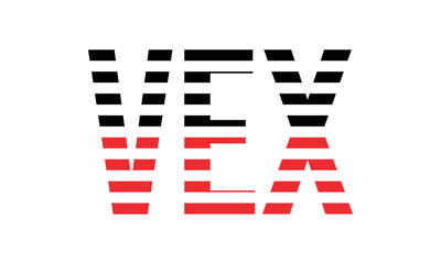 VEX three initial letter iconic line negative space minimal logo design vector template. monogram, abstract, wordmark, business, typography, minimalist, brand, company, flat, modern, unique, simple