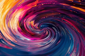 Psychedelic swirl of colorful paint creating a mesmerizing and artistic vortex.

