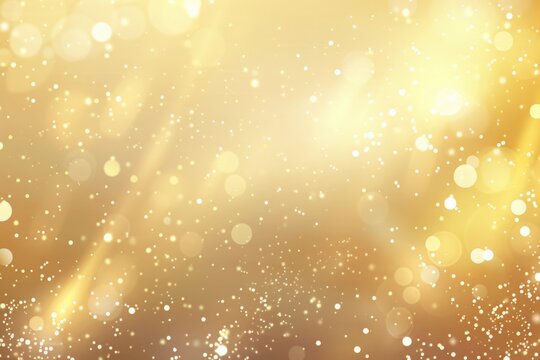 Golden bokeh lights on a warm background for festive and holiday themes.

