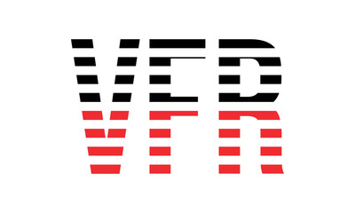 VFR three initial letter iconic line negative space minimal logo design vector template. monogram, abstract, wordmark, business, typography, minimalist, brand, company, flat, modern, unique, simple