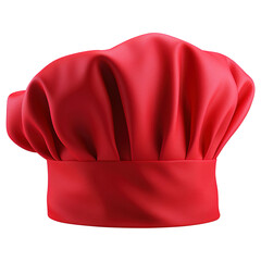 Red chef hat isolated on transparent background Remove png, Clipping Path, pen tool