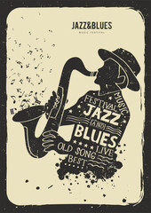 Jazz and Blues Music Festival t-shirt design Music's colorful typography Vector art illustration