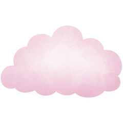 Watercolor cute pink cloud clipart, Fantasy pastel color, Nursery element decoration