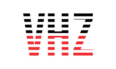 VHZ three initial letter iconic line negative space minimal logo design vector template. monogram, abstract, wordmark, business, typography, minimalist, brand, company, flat, modern, unique, simple