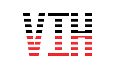 VIH three initial letter iconic line negative space minimal logo design vector template. monogram, abstract, wordmark, business, typography, minimalist, brand, company, flat, modern, unique, simple