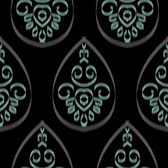 Ikat Flower Pattern Ethnic Geometric native tribal boho motif aztec textile fabric carpet mandalas African