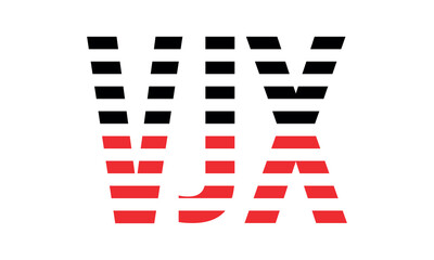 VJX three initial letter iconic line negative space minimal logo design vector template. monogram, abstract, wordmark, business, typography, minimalist, brand, company, flat, modern, unique, simple