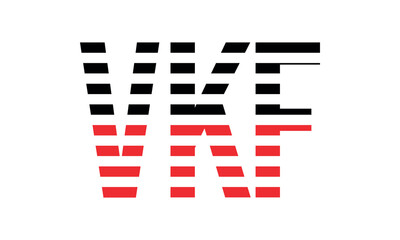 VKF three initial letter iconic line negative space minimal logo design vector template. monogram, abstract, wordmark, business, typography, minimalist, brand, company, flat, modern, unique, simple