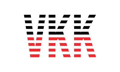 VKK three initial letter iconic line negative space minimal logo design vector template. monogram, abstract, wordmark, business, typography, minimalist, brand, company, flat, modern, unique, simple