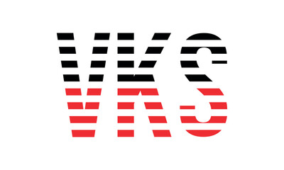 VKS three initial letter iconic line negative space minimal logo design vector template. monogram, abstract, wordmark, business, typography, minimalist, brand, company, flat, modern, unique, simple