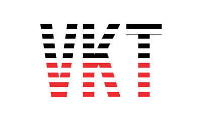 VKT three initial letter iconic line negative space minimal logo design vector template. monogram, abstract, wordmark, business, typography, minimalist, brand, company, flat, modern, unique, simple