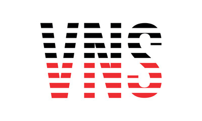 VNS three initial letter iconic line negative space minimal logo design vector template. monogram, abstract, wordmark, business, typography, minimalist, brand, company, flat, modern, unique, simple