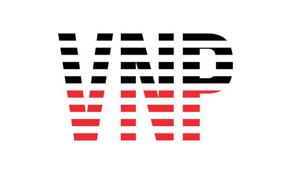 VNP three initial letter iconic line negative space minimal logo design vector template. monogram, abstract, wordmark, business, typography, minimalist, brand, company, flat, modern, unique, simple