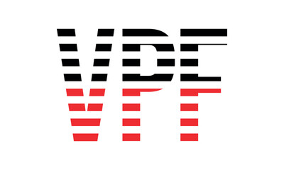 VPF three initial letter iconic line negative space minimal logo design vector template. monogram, abstract, wordmark, business, typography, minimalist, brand, company, flat, modern, unique, simple