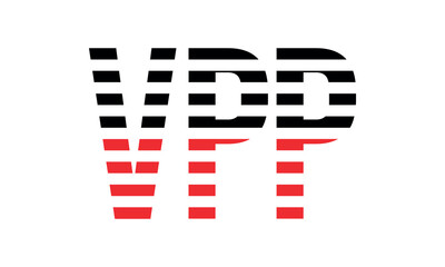 VPP three initial letter iconic line negative space minimal logo design vector template. monogram, abstract, wordmark, business, typography, minimalist, brand, company, flat, modern, unique, simple