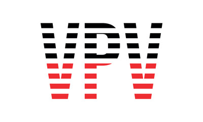 VPV three initial letter iconic line negative space minimal logo design vector template. monogram, abstract, wordmark, business, typography, minimalist, brand, company, flat, modern, unique, simple