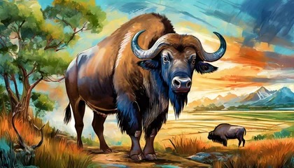 Store enrouleur Parc national du Cap Le Grand, Australie occidentale buffalo in the field
