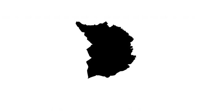 animated video of the map of Tlemcen in algeria