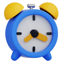 Clock 3D Icon with Transparent Background PNG File