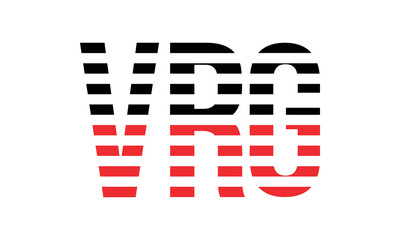 VRG three initial letter iconic line negative space minimal logo design vector template. monogram, abstract, wordmark, business, typography, minimalist, brand, company, flat, modern, unique, simple