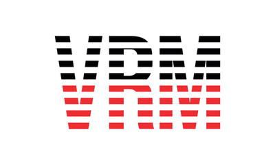 VRM three initial letter iconic line negative space minimal logo design vector template. monogram, abstract, wordmark, business, typography, minimalist, brand, company, flat, modern, unique, simple