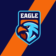 Vector Logo Illustration Eagle Simple Mascot Style