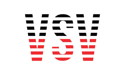 VSV three initial letter iconic line negative space minimal logo design vector template. monogram, abstract, wordmark, business, typography, minimalist, brand, company, flat, modern, unique, simple