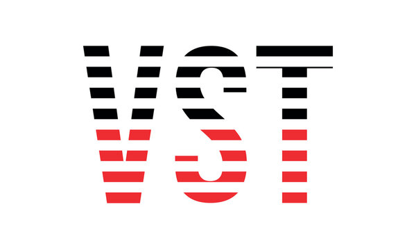 VST three initial letter iconic line negative space minimal logo design vector template. monogram, abstract, wordmark, business, typography, minimalist, brand, company, flat, modern, unique, simple