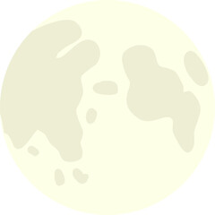 Moon cartoon in icon style