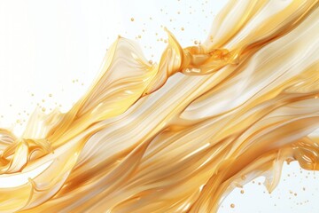 cream of milk Acrylic Paint Strokes on a Canvas Creating Artistic Texture