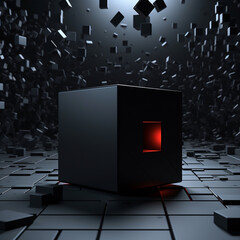 3d render of a building