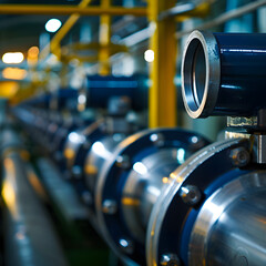 Fototapeta premium industrial and manufacturing metal pipes