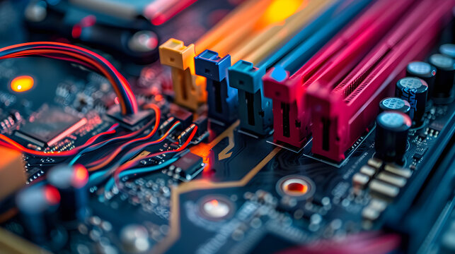 RAM memory slot on motherboard
