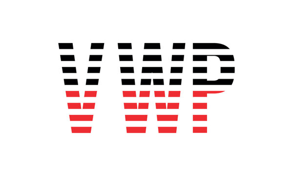 VWP three initial letter iconic line negative space minimal logo design vector template. monogram, abstract, wordmark, business, typography, minimalist, brand, company, flat, modern, unique, simple