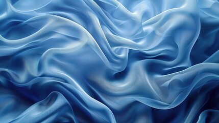 Obraz premium Abstract blue background, wave or veil texture,