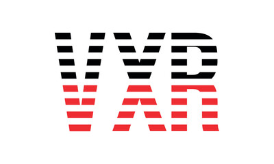 VXR three initial letter iconic line negative space minimal logo design vector template. monogram, abstract, wordmark, business, typography, minimalist, brand, company, flat, modern, unique, simple