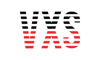 VXS three initial letter iconic line negative space minimal logo design vector template. monogram, abstract, wordmark, business, typography, minimalist, brand, company, flat, modern, unique, simple