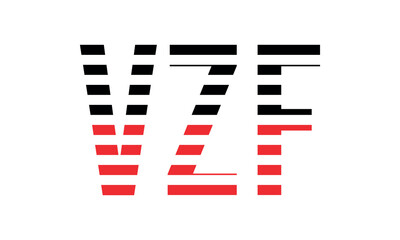 VZF three initial letter iconic line negative space minimal logo design vector template. monogram, abstract, wordmark, business, typography, minimalist, brand, company, flat, modern, unique, simple