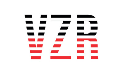 VZR three initial letter iconic line negative space minimal logo design vector template. monogram, abstract, wordmark, business, typography, minimalist, brand, company, flat, modern, unique, simple